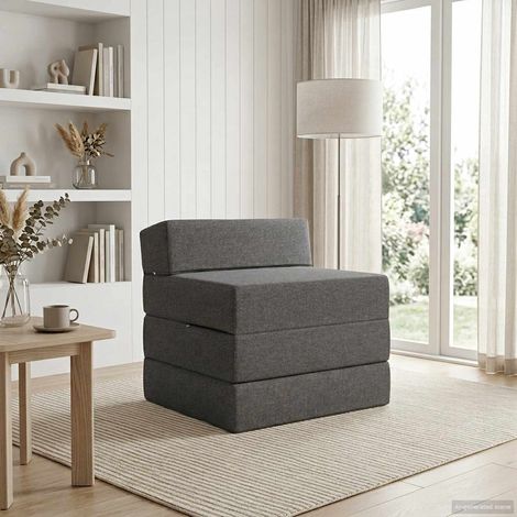 Sofá Cama Plegable Gris Claro 70 x 60 x 63 cm Tela (1/5)