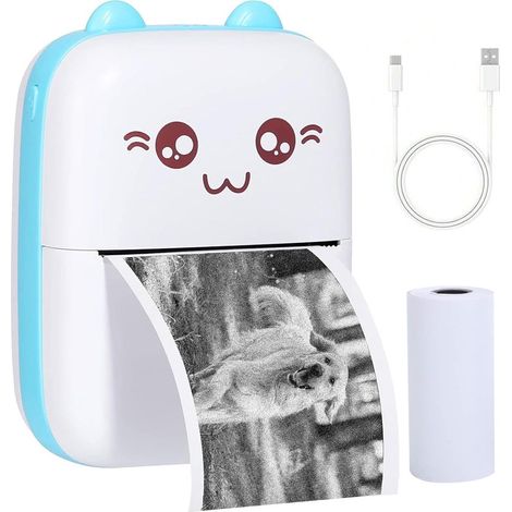 Mini imprimante thermique Bluetooth 57 mm USB-C iPrint bleue 11 x 8 cm (1/5)
