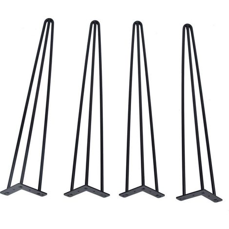 4pcs/set 28-inch / 30-inch hairpin metal furniture legs, solid iron table legs for laptop (30 inches) (1/3)