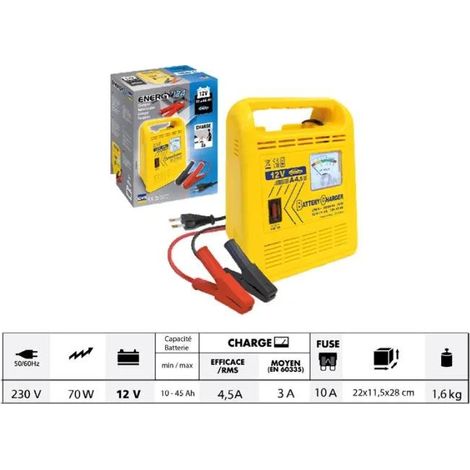 Gys Energy 124 Batterieladegerät Gelb Kompakt