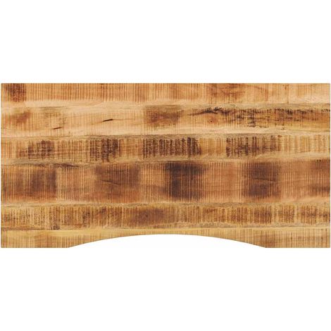 Schreibtischplatte mit Aussparung 120x50x2,5cm Massivholz Mango