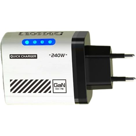 Chargeur rapide Xiaomi 240 W, chargeur multiport 2 USB + 3 USB-C, 240 W avec témoin lumineux, tête de charge Gan pour iPhone 16 et 15 Pro, adaptateur secteur UE. (1/5)