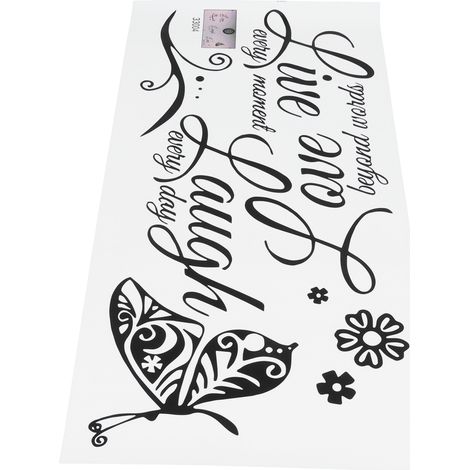 Stickers muraux papillons et fleurs en PVC auto-adhésifs, décoration intérieure créative, stickers muraux personnalisés en anglais, décorations murales pour le fond de la télévision du salon. (1/5)