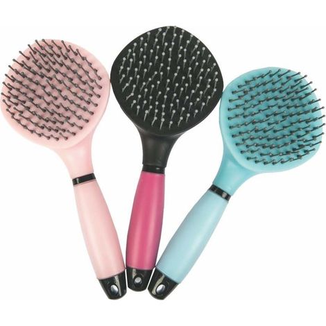 HKM 70280141 - Spazzola per criniera e Coda con Impugnatura in Gel, Misura M, Colori Assortiti