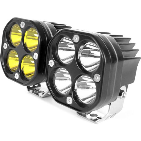 Phare de travail LED 12W 3 pouces pour 4x4 tout-terrain, spots jaunes de conduite, kit de phares auxiliaires (1/5)