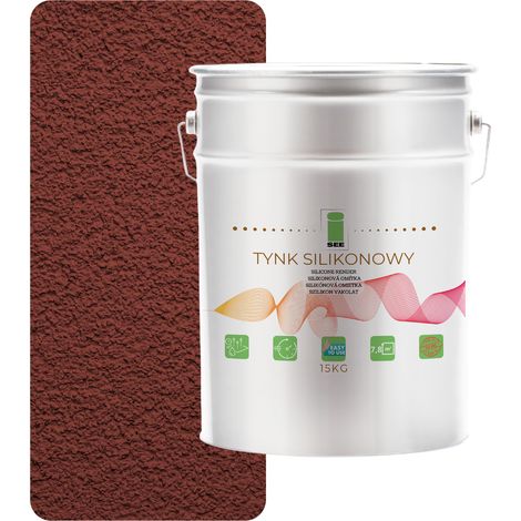 Enduit silicone 3009 pour façade extérieure, rouge-brun, 1,5 mm, 15 kg (1/5)