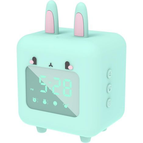 Réveil enfant lapin, lampe LED numérique, réveil de nuit (1/5)