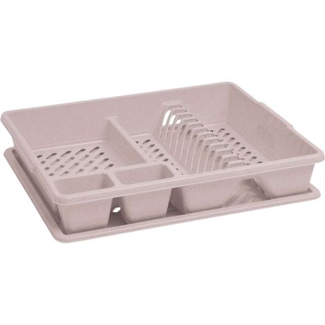 Escurreplatos curvo beige 45x38 cm (1/3)
