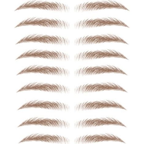 Stickers Sourcils Marron Type 05, Lot de 5 Autocollants Waterproof pour Maquillage Naturel (1/5)