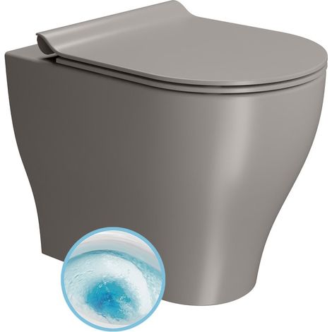 Cuvette TONO, Geniusflush, 36x53cm, siphon S/Siège P, tortora dual-matt (1/3)