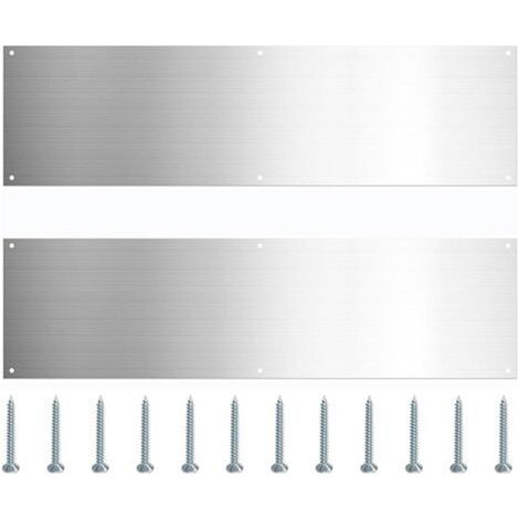 Türschwellenplatten aus Edelstahl – 2er-Set – Kratzfest – Einfache Schraubmontage – Für Innen- und Außentüren (1/5)