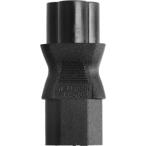 Convertisseur adaptateur secteur IEC 320 à 3 broches C13 femelle vers C6 mâle à quatre feuilles (1/5)