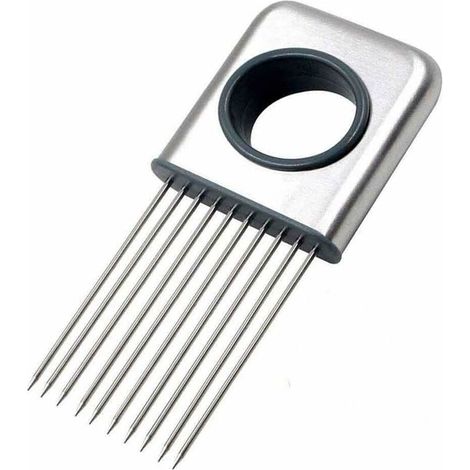 DEESSE SHOP - Porte-oignon Pomme de terre Coupe-légumes Couteau à trancher Gadget Acier inoxydable Coupe Odeur Odeur Cutter Cuisine Outils Aide Gadget Biseau Cutter Cuisine Accessoires (1/5)