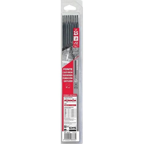 Lot de 12 éléctrodes en fonte GYS 083332 - Ø2,5mm - Blister (1/2)