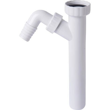 Schläfer 439005 Canotto Sifone Scarico Sottolavello, Tubo Ø32x200 mm Regolabile con Raccordo Universale 1 1/4", Connettore per Attacco per Lavatrice e Lavastoviglie, in PVC Durevole e Resistente (1/5)