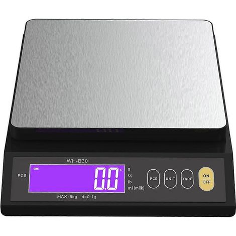 Balance numérique rechargeable, balance de cuisine avec fonction tare, comptage, arrêt automatique, conversion d'unités, capacité 10 kg / 1 g.-AquaForge (1/5)