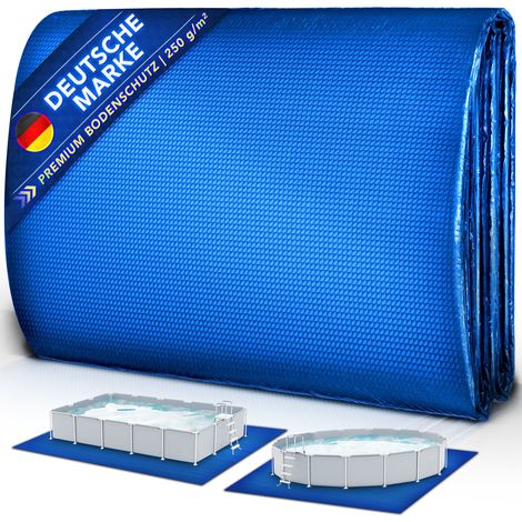 tillvex® Premium Pool Bodenplane 335 x 335 cm quadratisch mit 250 g/m² - für Pools & Schwimmbecken  UV-stabile & reißfeste Poolunterlage Bodenschutzmatte  Bodenschutzplane für Swimmingpool (1/5)