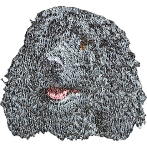 Spaniel de agua irlandés: parche con forma de perro, parche bordado, decoración única para mochilas de Art-Dog (1/3)