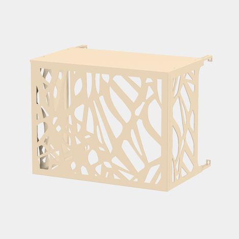 Cache climatiseur - Savanah Cache climatiseur - Savanah - Fixation murale - Ivoire RAL 1015 - Taille S (H 70 x L 90 x P 50-74 cm) (1/5)