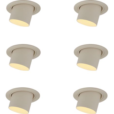 QAZQA Faretto da incasso installa - Moderno - Alluminio - Beige - Tondo Max. 6 x Watt