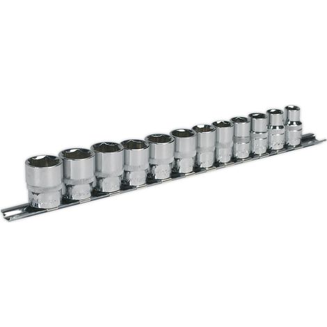 Sealey Metric Socket Set 12pc 3/8""Sq Drive WallDrive Standard Length AK2693
