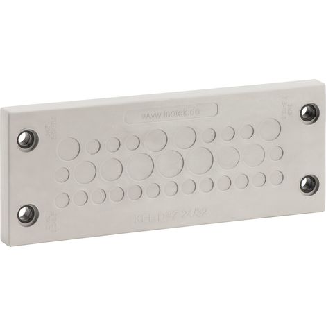 Icotek KEL-DPZ 24/17 Kabeldurchführungsplatte Klemm-Ø (max.) 16.2 mm Polyamid, Elastomer Grau, Sc