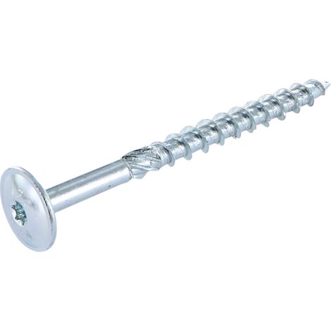 VBA Vis bois agglo Tête disque TORX T40 8X140 Acier zingué-5 pièces