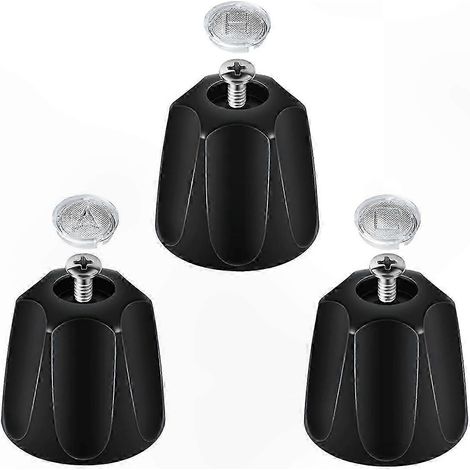 Schwarzer Metall-Duschmischer, Set mit 3 Ersatzgriffen für Bad- und Duscharmaturen (1/5)