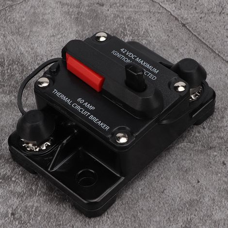 Disjoncteur 30A/40A/60A 12V Auto-réarmable pour Autoradio, Fusible Réarmable Inline (60A) (1/4)