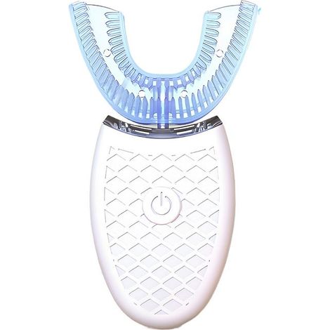 Brosse à dents électrique pour adultes avec tête en forme de U - Brosse à dents électrique - Tête de brosse en silicone - Blanche (1/5)