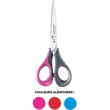 Ciseaux scolaires - Droitiers - 16 cm - Ergonomique - Sensoft - Maped