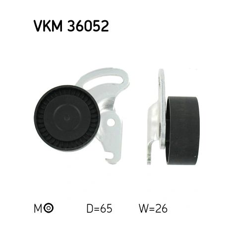 Tendeur de courroie, courroie trapézoïdale à nervures SKF VKM 36052 DACIA