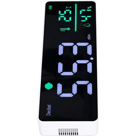 Sonomètre 30-130dBA détecteur de bruit affichage LED décibel température humidité testeur. (1/5)