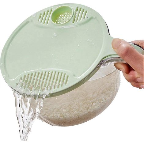 Passoire à riz - Organisateur de légumes multifonctionnel avec séparateur d'égouttage - Panier à riz facile à utiliser avec filtre pour évier (1/5)