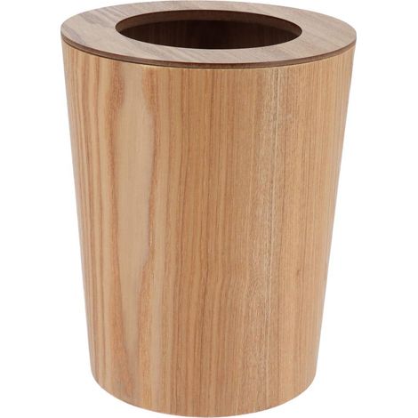 Bidone da 9 l in legno effetto rovere - legno naturale - Tendance