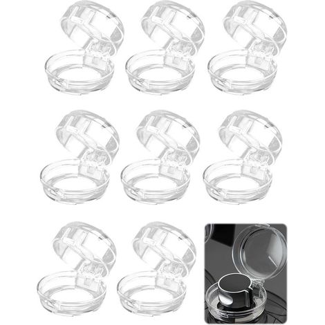 Cubierta universal para perilla de estufa de 8 piezas con seguro para niños transparente, adecuada para estufas a gas y eléctricas, hornos, anafes, parrillas y otros electrodomésticos de cocina.