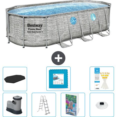 Bestway Bestway Power Steel Ovale - 549x274x122 cm - 8-pièces S674 (1/4)