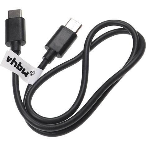 vhbw USB C Ladekabel für Laptops, Tablets, Smartphones, u.a. - USB C Kabel, 50 cm, 3,0 A, 60 W Schwarz (1/3)