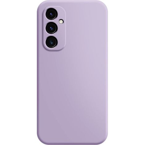 Funda para Samsung Galaxy A25, silicona ligera, color morado + cristal 9H