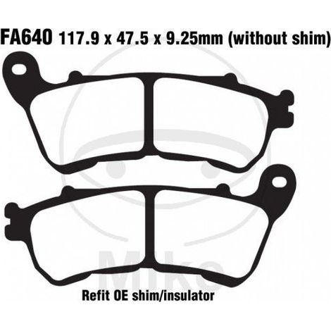 Pastiglie freno EBC FA640V (set da 2)