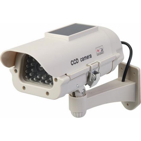 Silverline – Caméra de surveillance factice solaire avec LED clignotante – Support réglable pour installation facile – 614458