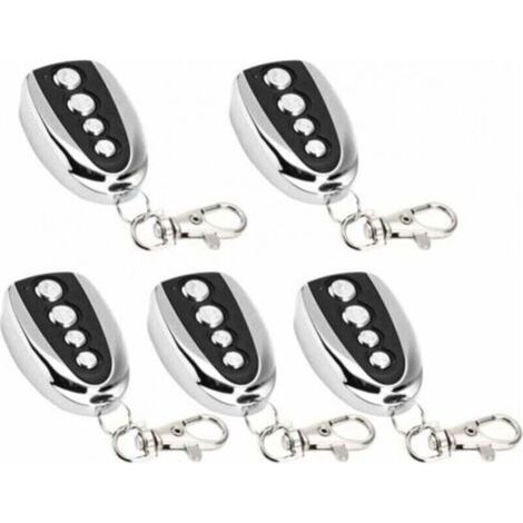 Lot de 5 ouvre-portes de garage électrique à télécommande – 433 MHz pour clonage de portail – 4 touches de contrôle universelles (1/4)