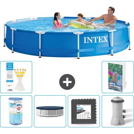 Frame Pool Rund - 366x76 cm - 7-teilig S41