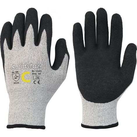Schnittschutzhandschuhe Solidstar 1443 Größe 8 grau/schwarz EN 388 PSA-Kategorie II (1/3)