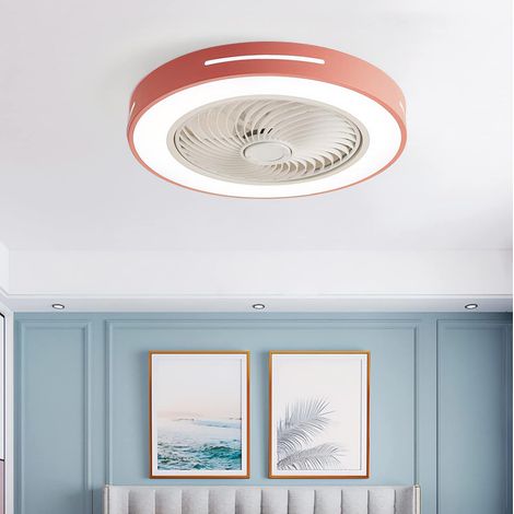 Ventilateurs de Plafond , Ventilateurs de Plafond À Distance/Application Avecsilentaron Style Motor Réversible 6 Vitesses Pour Chambre À Coucher Salon Kids Room, Rose (1/5)