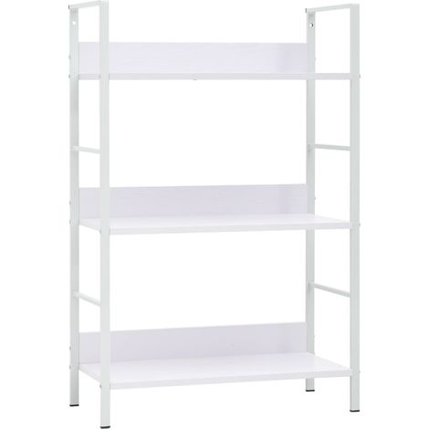 Estantería de 3 niveles madera ingeniería blanco 60x27,6x90,5cm vidaXL (1/5)