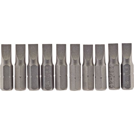 Draper 10-Piece 25mm Long 5.5mm Plain Slot Hex Insert Bits (64028) – 1/4 Inch Shank (1/5)