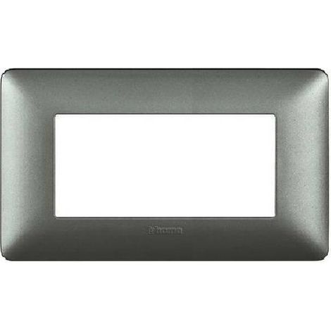 Bticino matix placca 4 posti colore silver am4804msl