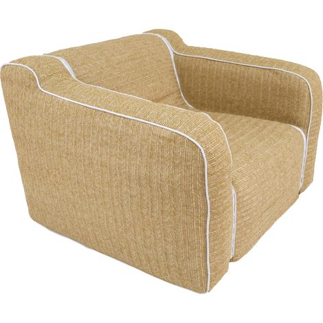 Fauteuil gonflable modulable avec accoudoirs pour extérieur FORMENTERA Naturel 90x67 cm