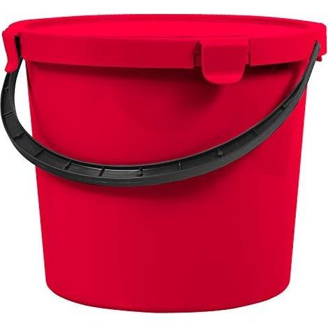 Plast-Team Secchio di raccolta rosso 10 litri pratico
